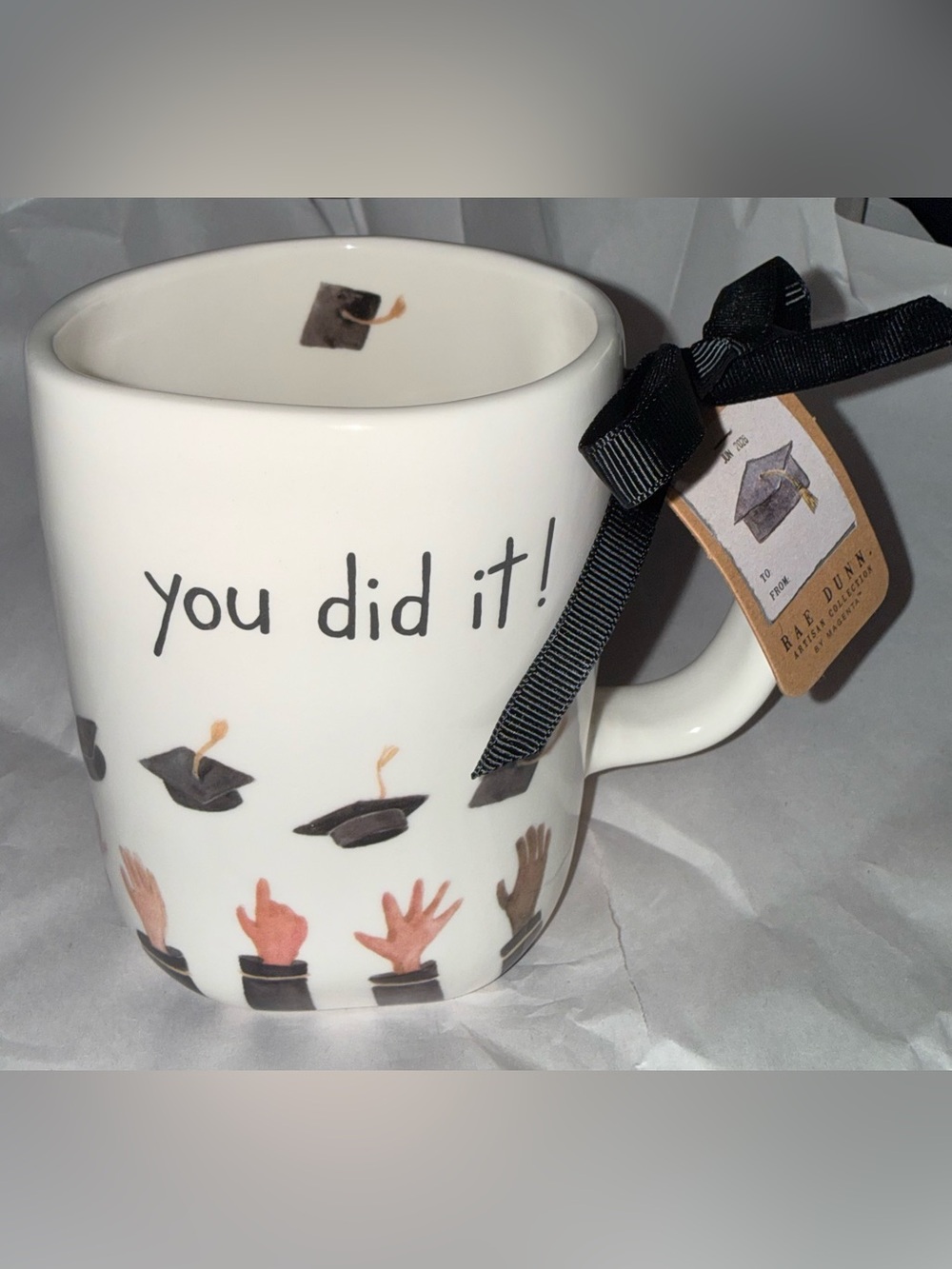 You Did It! Graduation Ceramic Mug - White by Rae Dunn